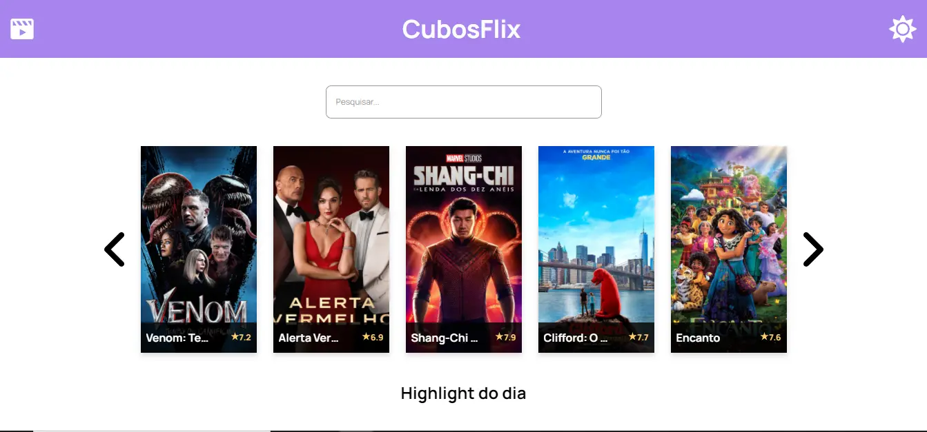 cubosflix: site com os top filmes da semana