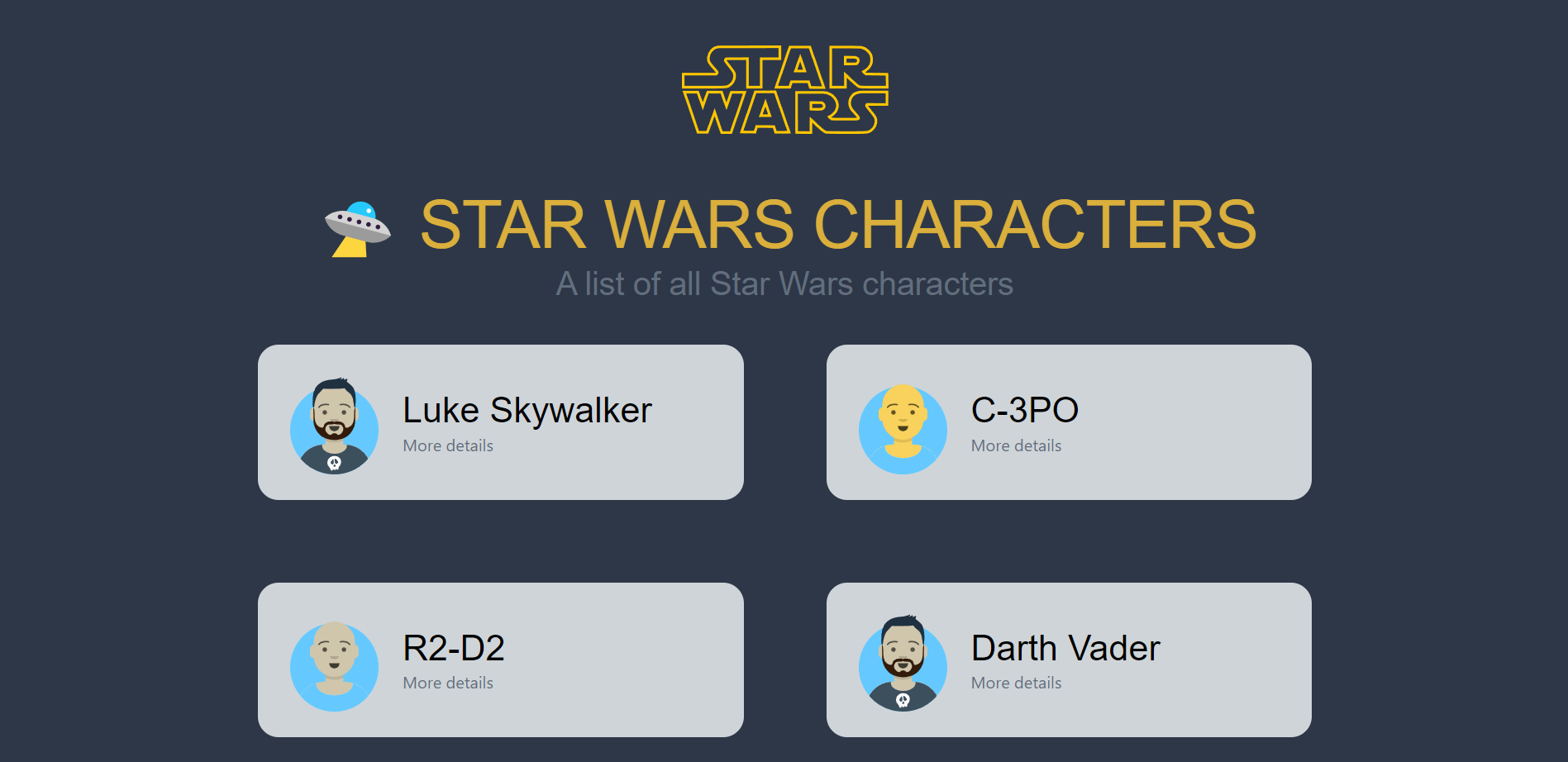 SW Characters: lista de todos os personagens de star wars